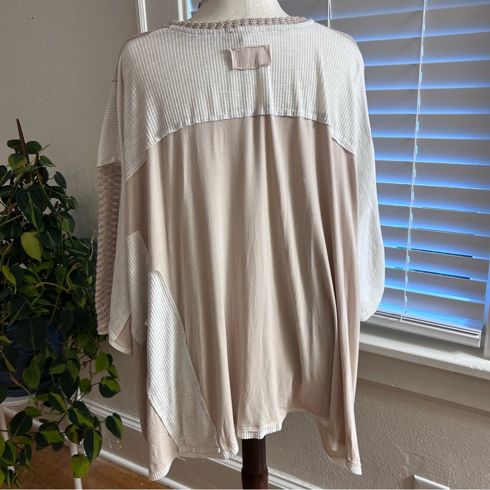 POL Boho Patchwork Tunic Top Oversized Lagenlook … - image 4